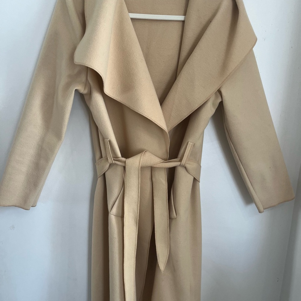 Stylish Tan Belted Coat